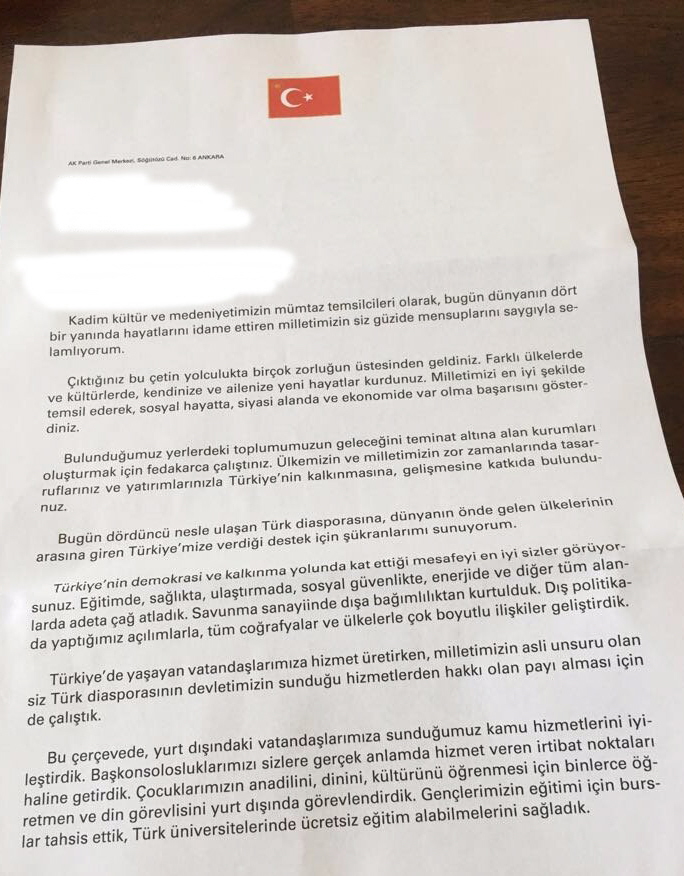 De brief van Erdoğan (pagina 1)