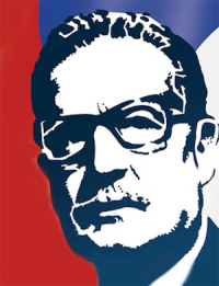 Heldenverering van Salvador Allende.