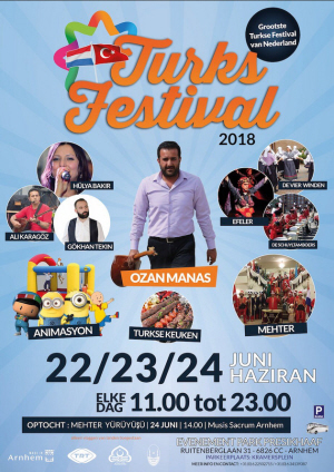 Een affiche van het omstreden Turkse festival, met als hoofdact Ozan Manas die Armeniërs "het eeuwige zwijgen" wil opleggen.