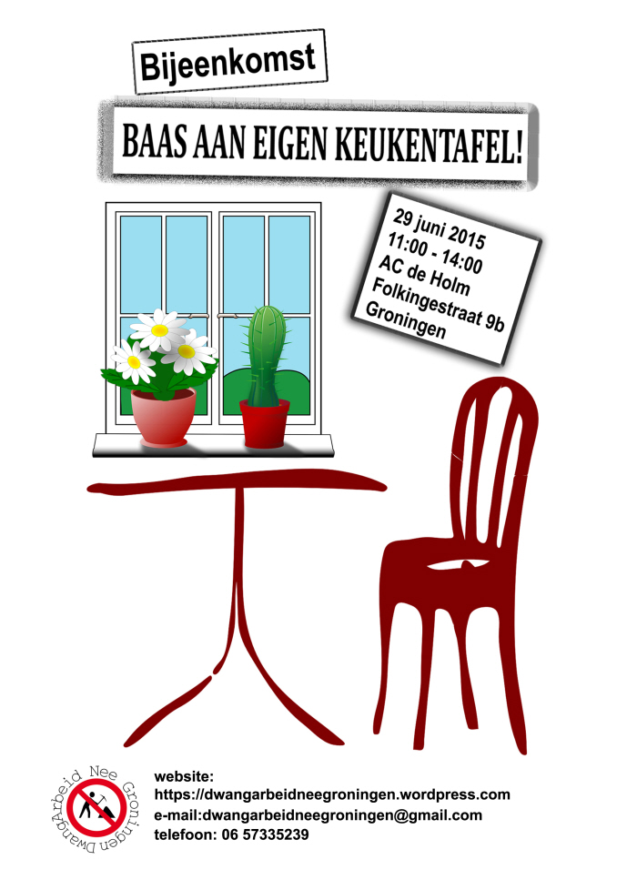 Flyer van de bijeenkomst.