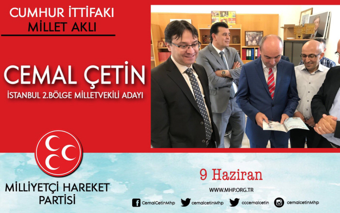 Propagandaplaatje van Cemal Çetink, met links Murat Gedik