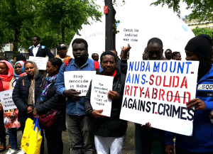 Demonstratie tegen gebruik van chemische wapens door de Soedanese regering.