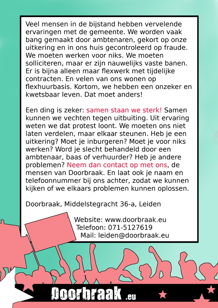 Achterkant van diezelfde flyer.