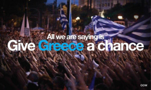 Solidariteit met protesterende Grieken.