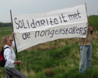 Solidariteit met de hongerstakers.