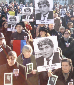 Den Haag, 2007: protest na de dood van Hrant Dink.