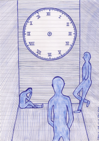 Doing time (tekening: Joke Kaviaar)