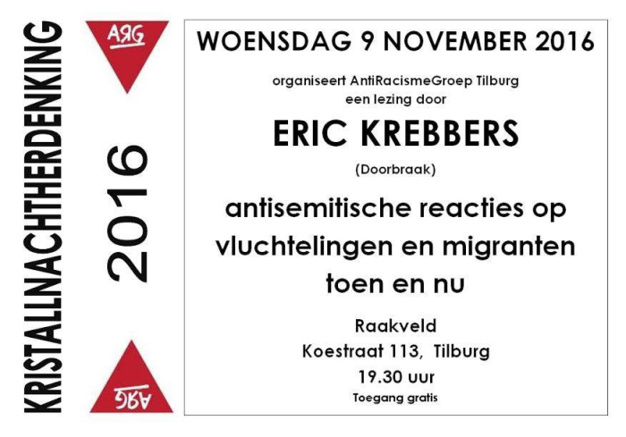 Flyer van de bijeenkomst.