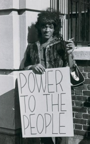 Drag queen Marsha P. Johnson, one of the militant activists at Stonewall.