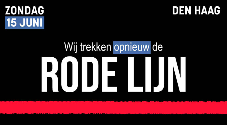 15 juni, Den Haag: tweede Rode Lijn-demonstratie tegen de genocide op