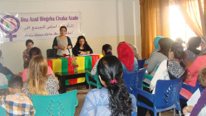 Vrouwenbijeenkomst in Rojava.