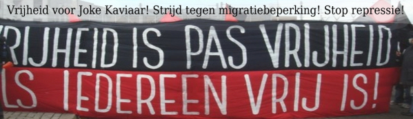 Spandoek voor vrijheid.