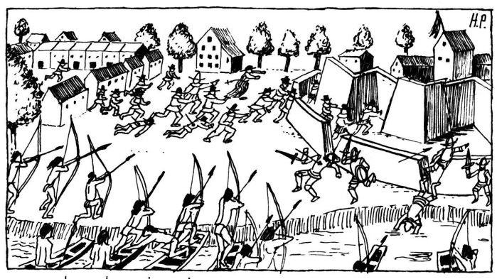 1678: aanval indianen op een plantage.