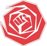 PvdA-logo met daarin de keiharde vuist van de migratiebeheersing.