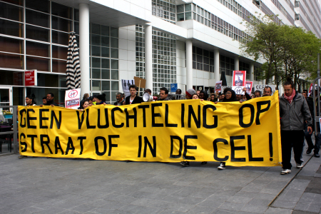 Vluchtelingendemonstratie op 22 mei 2013 in Den Haag. (Foto: Parvaneh)